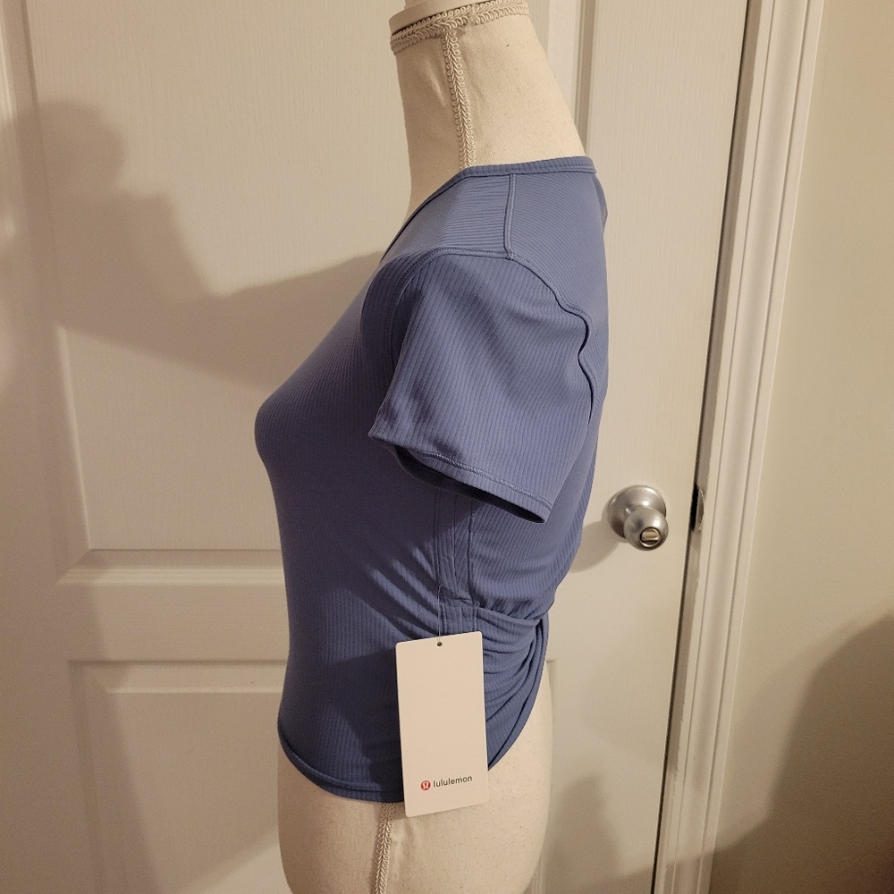 LULULEMON ALL IT TAKES BACK TWIST RIBBED SHORT SLEEVE - Picture 3 of 12